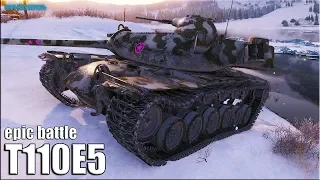 Классный бой на T110E5 World of Tanks