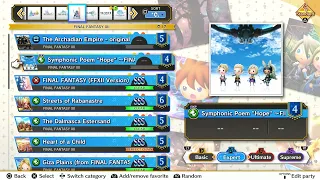 Theatrhythm Final Bar Line ¦ Symphonic Poem "Hope" gameplay ¦ Perfect Chain on Expert ¦ PS4