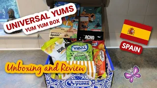 Spain UNIVERSAL YUMS Subscription Box Unboxing & Taste Test | October 2022 Yum-Yum Box