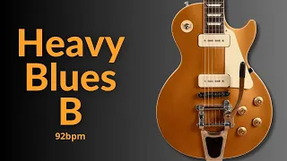 Heavy Blues Groove Guitar Backing Track in B Major