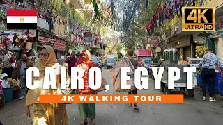 Cairo, Egypt Walking Tour - Ak-Sayeda Zainab Market Walkthrough | 4K HDR - 60fps