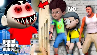 GTA5: Kicko,Franklin & Nobita Fight With Evil Shinchan & Play Water Pipe Ramp challenge