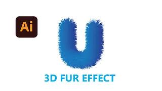 How to Create Realistic 3D Fur Effect in Adobe Illustrator || Adobe illustrator CC Tutorial