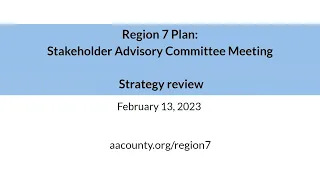 SAC Region Plan Meeting | Region 7 | February 13, 2023