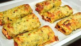 Delicious Crispy Cheese Potato Roll, Breakfast with 3 potatoes in 10 minutes!