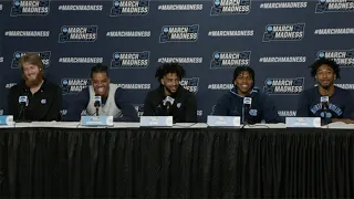 Brady Manek, Armando Bacot, R.J. Davis, Caleb Love, Leaky Black Pre-Baylor Press Conference