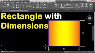 How to Draw Rectangle in AUTOCAD with Dimensions