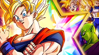 THIS UNIT IS SO IMPRESSIVE!! 100% RAINBOW CARNIVAL LR STR SSJ GOKU & Z FIGHTERS! DBZ: Dokkan Battle