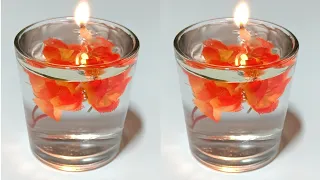 Water Candle Making at Home | DIY water🕯️#shorts  #watercandle