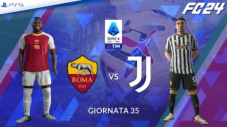 Roma - Juventus ⚽️ Serie A 2023/24 Realistic Match Sim FC 24 ft. Lukaku, Dybala, Vlahovic