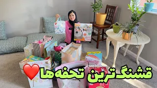 نشان دادن تحفه‌های دوستان برای النا جان، چه تحفه‌های باارزش و قشنگی، ممنون‌تان🙏🏻❤️