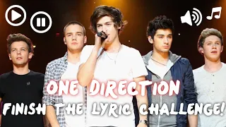 ONE DIRECTION | Finish the Lyric Challenge