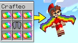 Paso MINECRAFT pero existen ELYTRAS PERSONALIZADAS 😱 INVICTOR RETO