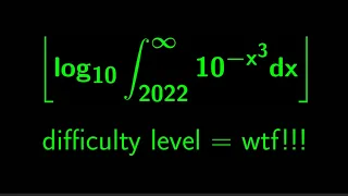 The INSANE floor integral from the 2022 MIT integration bee finals