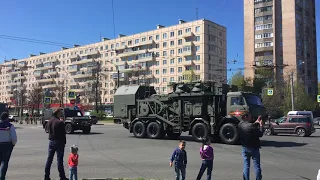 Парад Победы 9 мая 2018. Спб. Военная техника возвращается с Парада