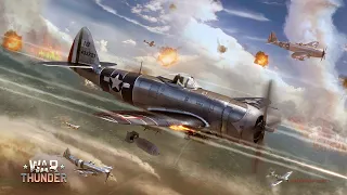 War Thunder P-47D "Hell day" over Guadalcanal. Sim Mode