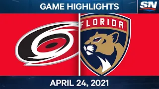 NHL Game Highlights | Hurricanes vs. Panthers – Apr. 24, 2021