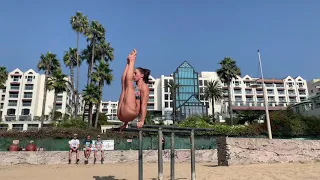 Park Workout on Parallel Bars - Pbars in Santa Monica