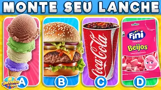 Escolha 40 Comidas Deliciosas e Monte seu Lanche 🍔 Monte seu Banquete