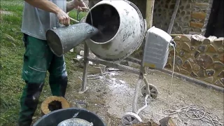 Mixing mortar for cordwood construction