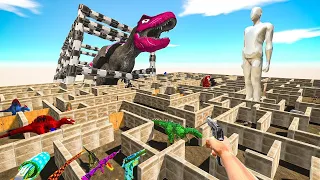 FPS AVATAR SAVE REXY T REX FROM THE DEADLY MAZE - Animal Revolt Battle Simulator