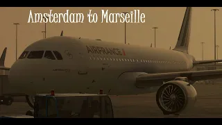 Microsoft Flight Simulator - Amsterdam to Marseille (Airbus FBW A32NX) Full Flight