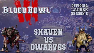 Blood Bowl 3 - Skaven (the Sage) vs Dwarves - Ladder Season 2 Game 15