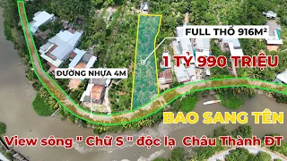 Bán gần1000m2 #Datthocu100% Châu Thành Đồng Tháp - 1 Tỷ 990 #Datviewsongdep #Bandatchauthanhdongthap
