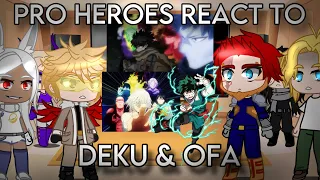 PRO HEROES REACT TO DEKU AND HIS QUIRK ONE FOR ALL // Gacha club anime reaction