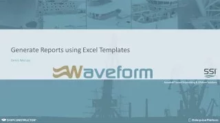 Generate Reports using Excel Templates