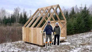 Installing ROOF RAFTERS on Our OFF-GRID Property Composting OutHouse & the BEAVERS are BACK!!!!