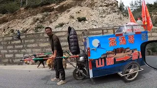 西藏318偶遇徒步牛人茶汤哥，有梦想谁都了不起#在路上 #风景 #旅行