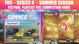 FH5 - SUMMER FESTIVAL PLAYLIST HOW TO COMPLETE FH5 SERIES 4 FESTIVAL TRIAL | FH5 NIO EP9 HOW TO WIN