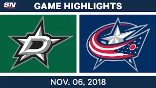 NHL Highlights | Stars vs. Blue Jackets – Nov. 6, 2018