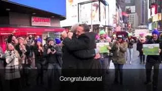 Tom & Bruce's Flash Mob Proposal in Times Square