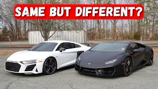 Lamborghini Huracan vs Audi R8 | Are These V10 Supercars Any Different?