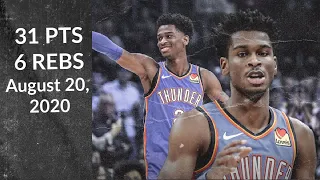 Shai Gilgeous-Alexander 31 PTS 6 REBS 2 AST | OKC vs Rockets | NBA Playoffs 8/20/20