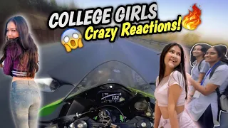 College Girls & Boys Lovely Reactions & Zx10r Launch Control Reactions💚|Crowd Gone Crazy🤯|