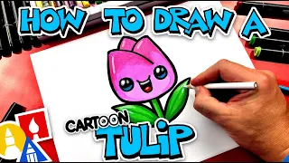 How To Draw A Cartoon Tulip