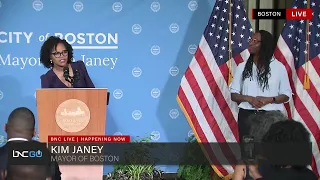 Kim Janey sworn in as first woman, first Black mayor of Boston