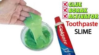 NO GLUE CLOSEUP TOOTHPASTE AND SALT SLIME WITHOUT BORAX AND ANY ACTIVATOR!! 1 Ingredient Slime !!