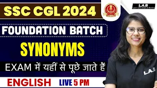 SSC CGL ENGLISH 2024 | SYNONYMS WITH BEST TRICKS | MOST IMPORTANT SYNONYMS | BY BARKHA MAM