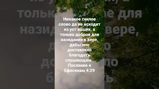 Никакое гнилое слово да не исходит из уст ваших, Послание к Ефесянам 4:29