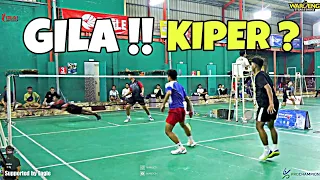 Tarung Bebas Badminton Tarkam Ibu Kota GOKIL 🔥 Diving Skill Badminton