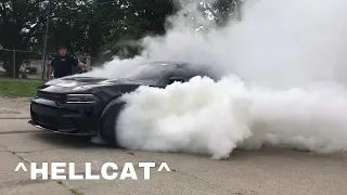 Hellcat Charger Pops Tires burning them to the WIRES!!!