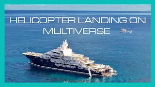 WATCH! Helicopter landing on 380’/116m Superyacht MULTIVERSE in St. Maarten – pt. 3 | 4K