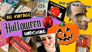 VINTAGE HALLOWEEN HAUL UNBOXING! STUFF WE SAVED ALL YEAR! I FOUND DICK IN THERE!