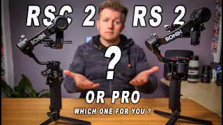 DJI RS2 | RSC2 | WHICH IS THE BEST DJI GIMBAL OR IS IT THE PRO KIT ?