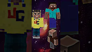 techno gamerz  vs herobrine & notch #minecraft #shorts