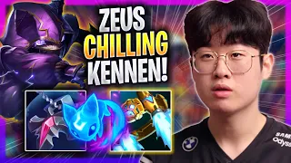 ZEUS CHILLING WITH KENNEN! - T1 Zeus Plays Kennen TOP vs Malphite! | Season 2023